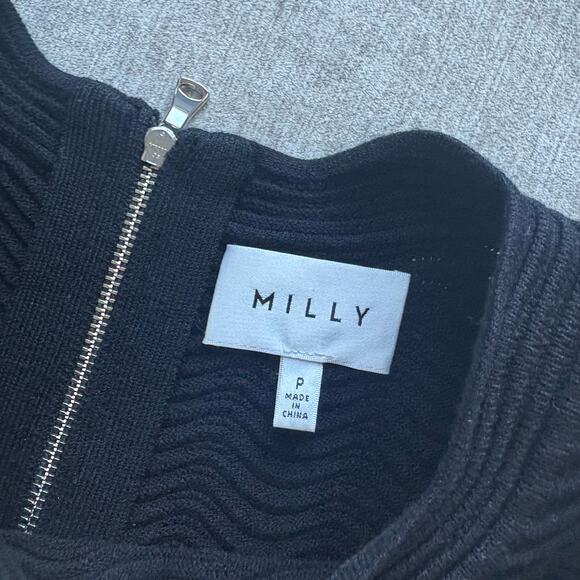 Milly Scalloped Flare Knit Midi Dress - Picture 4 of 5